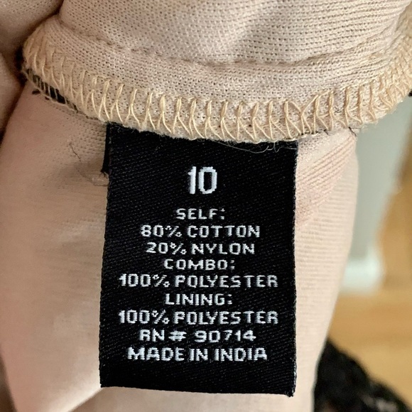 MSK Black Lace Dress Scoop Neck Little Black Dress LBD Party Size 10 - Picture 5 of 15